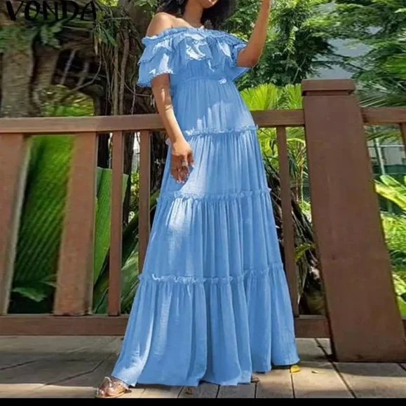 Bagsnbistros | Dresses | Boutique Ruffle Off Shoulder Tiered Prairie Ruffle Cottage Maxi Dress Baby Blue | Poshmark Bagsnbistros | Dresses | Boutique Ruffle Off Shoulder Tiered Prairie Ruffle Cottage Maxi Dress Baby Blue | Poshmark